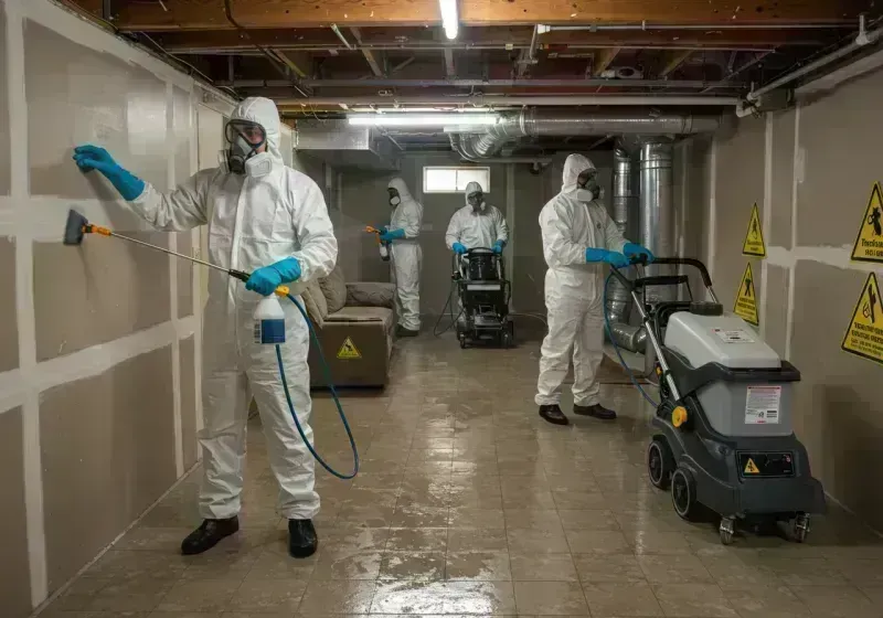 Basement Moisture Removal and Structural Drying process in Linn, MO